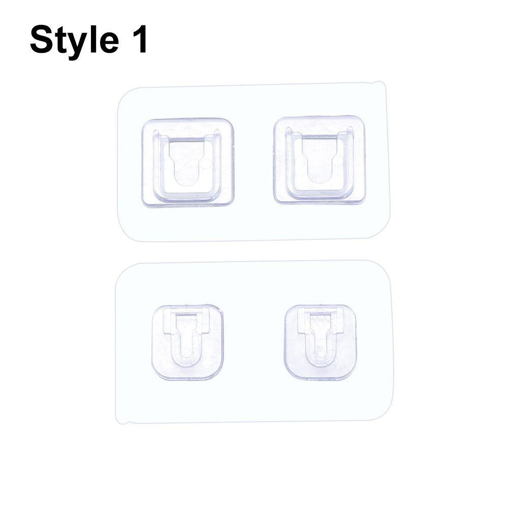 Seamless Punch-free Self-Adhesive Transparent Plug Fixer Plug Sticker Socket Holder