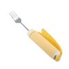 Silicone  Handle Anti Tremor Fork Metal Main Adaptive  Fork Anti Drop Aid Fork  Self Feeding