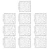 10Pcs Layering Stencils 14x12.8cm Reusable Hollow PET Painting Embossing Templates S137