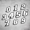 1PC Motorcycle Reflective Sticker,Helmet Decoration,Waterproof And Wear-Resistant,Arabic Numeral Sticker,Motorcycle Accessories