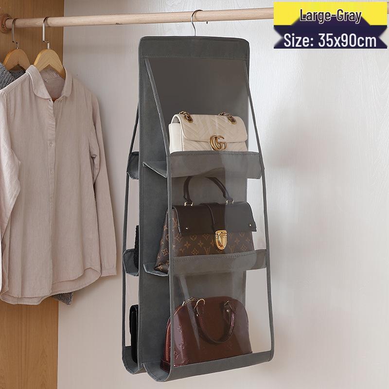 Double-Sided Transparent Hanging Organizer with Dustproof Pockets