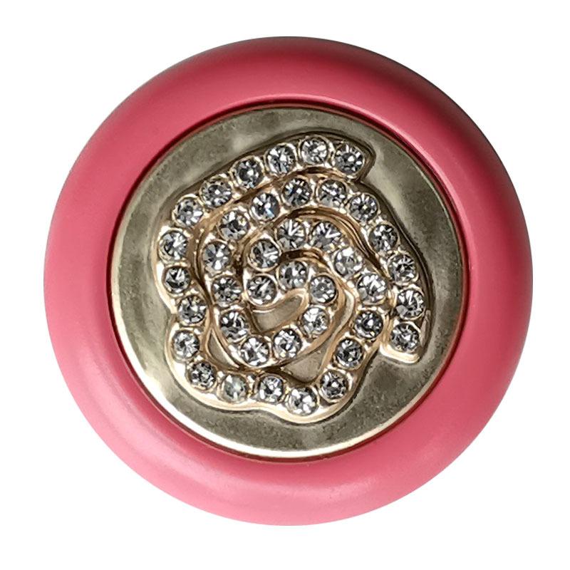 5Pcs Metal Diamond Rose Button Resin Edge Clothes Button Xiaoxiang Celebrity Suit Jacket Button