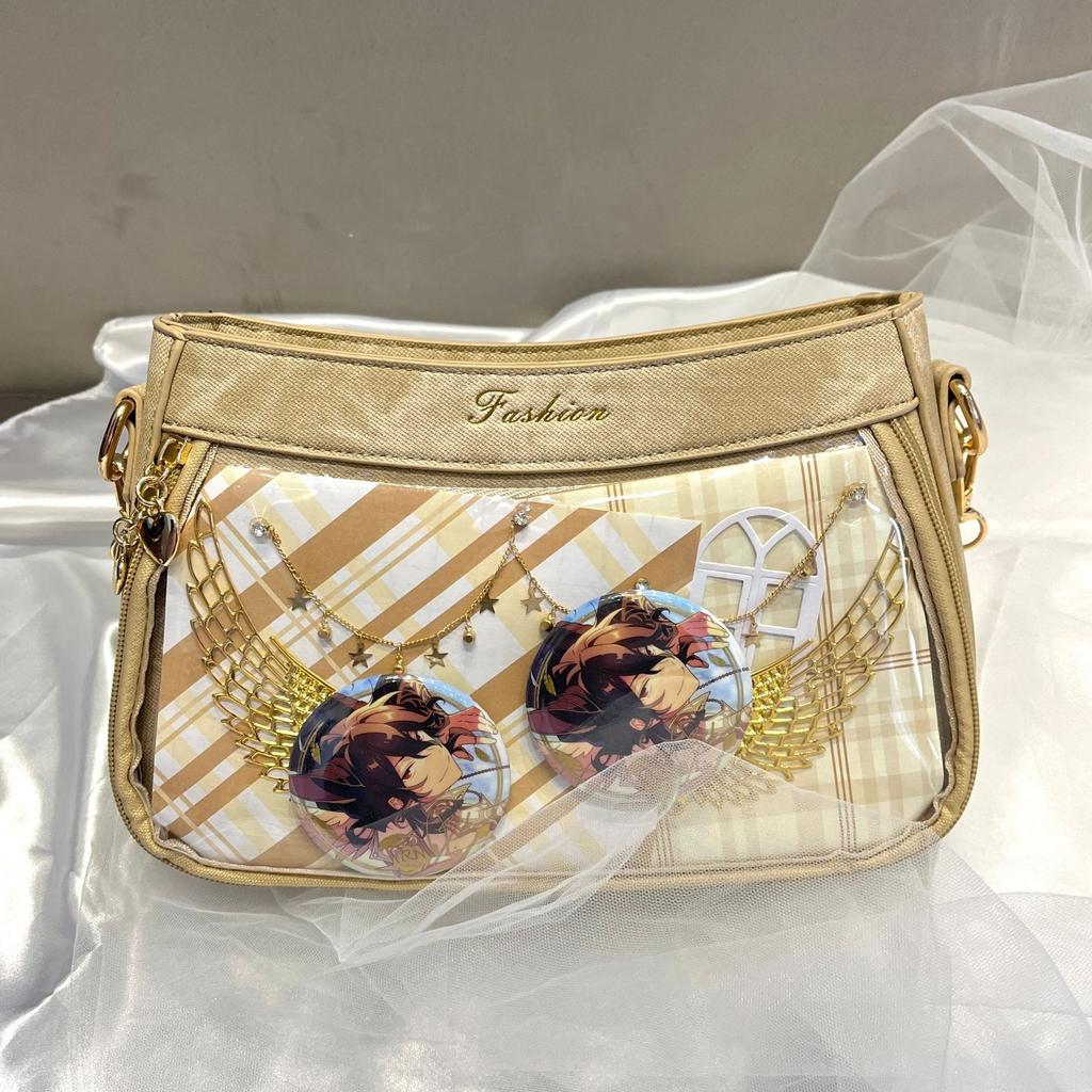 New denim pattern pain bag fashionable versatile women's armpit bag bar badge small food allowance pain bag Japanese pain