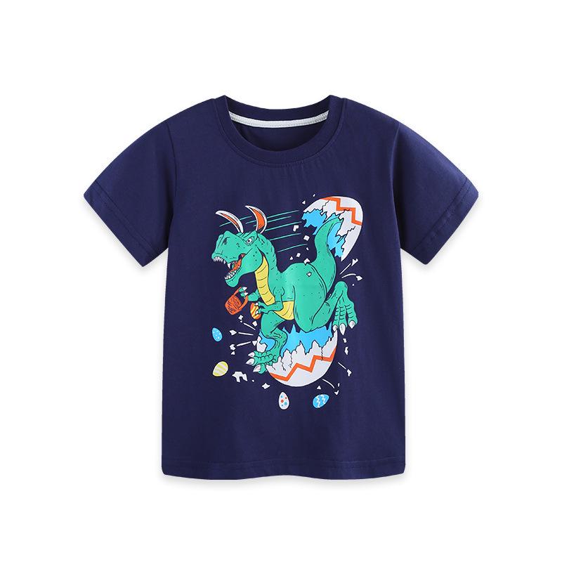 European & American Style Boys' Dinosaur Print Short-Sleeve T-Shirt