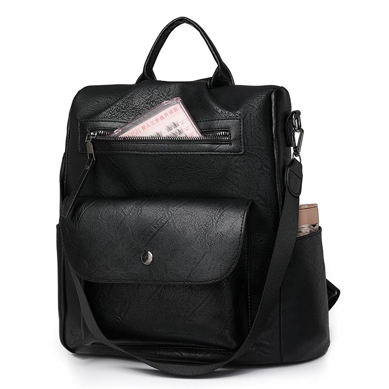 Большая вместительная дорожная сумка, женский мягкий кожаный рюкзак, ретро-рюкзак для поездок на работу