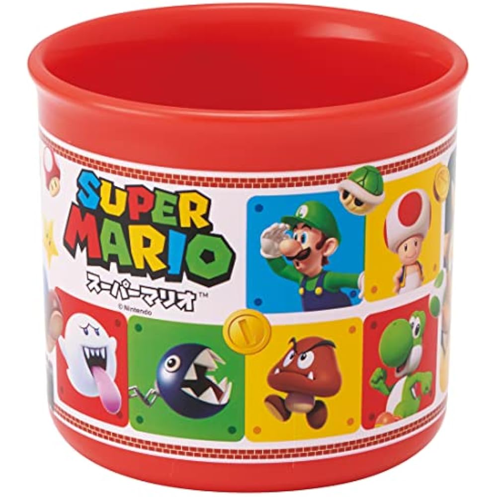 Skater (Skater) Cup, Kids, Plastic Lunch Box, 200ml, Dishwasher Safe, Made in Japan, Super Mario ...