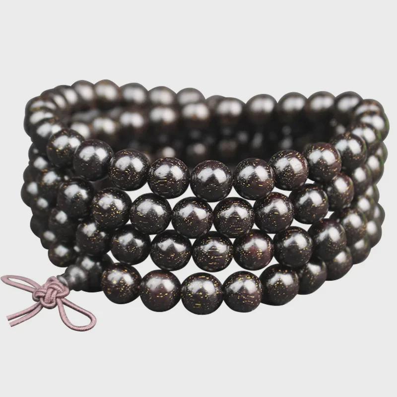 Zambian Blood Sandalwood 108-Bead Bracelet - African Red Sandalwood for Men and Women