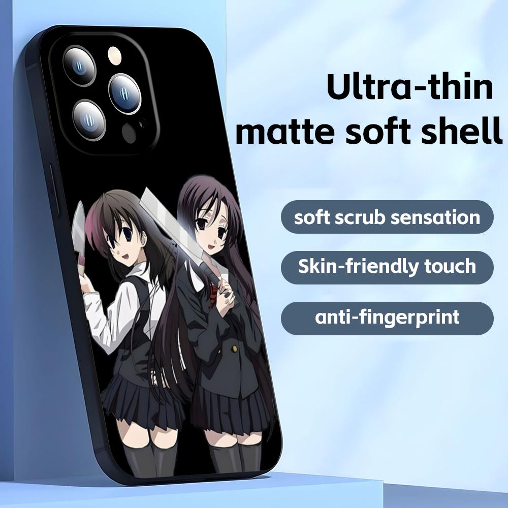 Classic anime School Days Phone Case For iPhone 16 16e 15 14 13 12 11 Plus Mini Pro Max Soft black Shockproof Cover