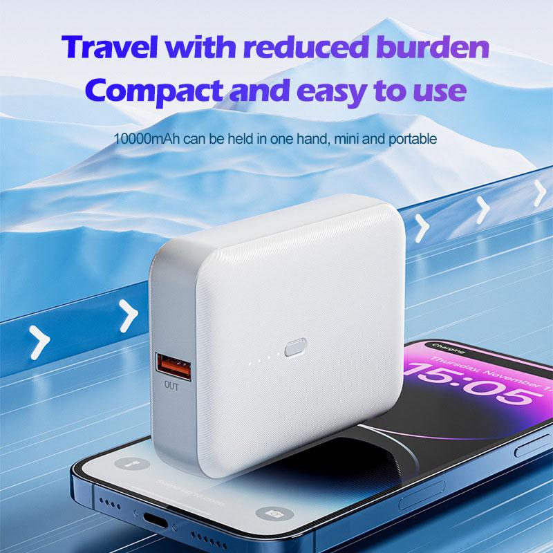 10000mAh Mini Power Bank Charger for iPhone 15 13 Xiaomi 14 Huawei P30 Mobile Phone Battery Charger Cellphones External Battery 10000mAh