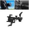 Black A-Pillar Phone Holder Mount Bracket Anti-Shake For Jeep Wrangler Universal