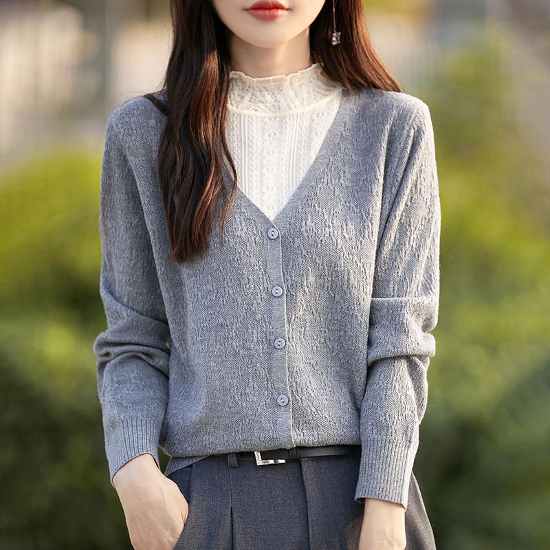 Женский кашемировый свитер Qinghe Cashmere 50% шерсть 50% шелк Женский осенне-зимний кашемировый пуловер Мягкий и теплый