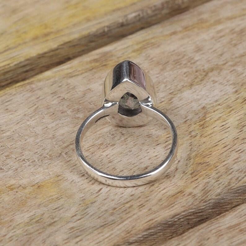 Mystic Topaz Ring, Handmade Ring, Bezel Ring, Pear Ring, Gift For Her, Solid Ring, 925 Sterling Silver