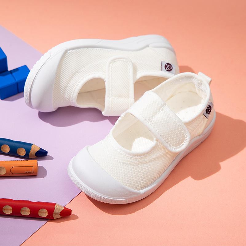 Модные универсальные детские парусиновые туфли, матерчатая обувь для девочек, детские белые туфли для малышей, домашняя обувь Classmates