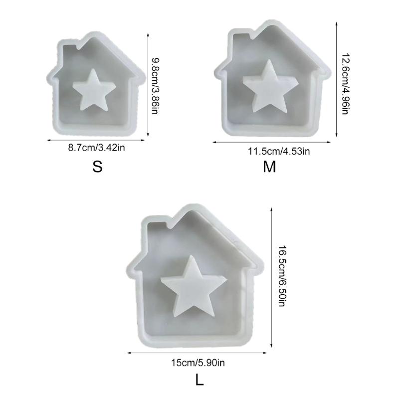 Формы из смолы Star House Формы из смолы Love House для изготовления свечей, художественных изделий, украшений для комнат, украшений для тортов, помадки