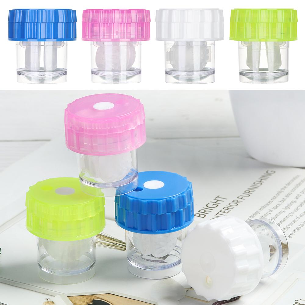 Ручной вращающийся держатель, контейнер для очков, коробка для линз, коробка для замачивания, чехол для чистки очков, чехол для контактных линз