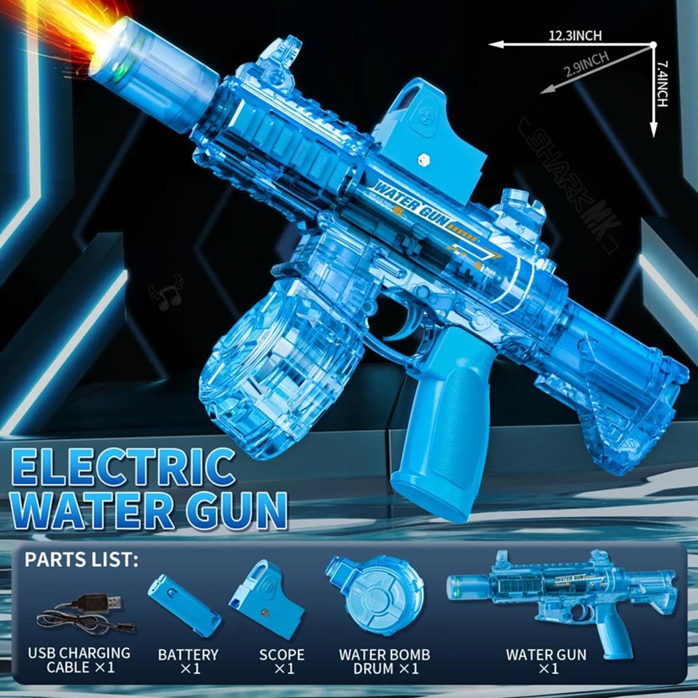 НОВЫЕ Электрические Водяные Пистолеты M416 LED Симуляция Огня для Детей Большой Объем Автоматический Непрерывный Водяной Пистолет Мальчик Лето Наружные Игрушки
