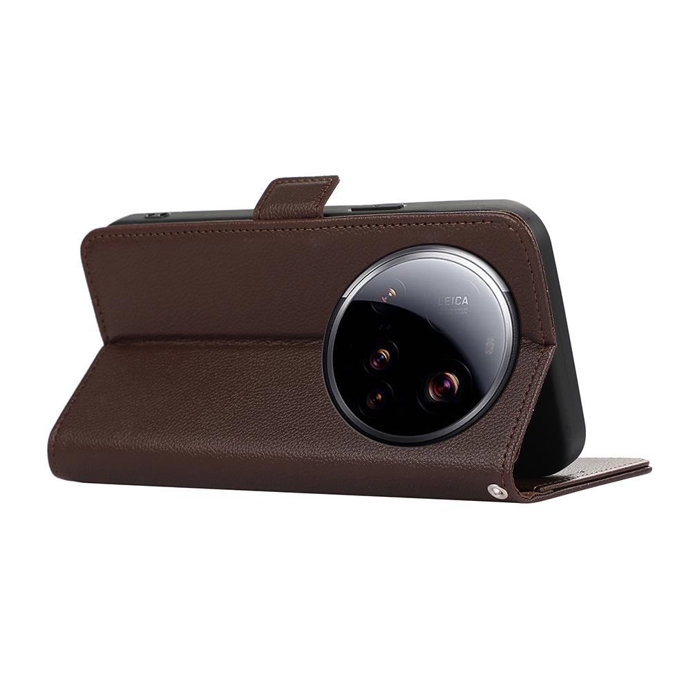 ABEEL For Xiaomi 15 Ultra Case Litchi Texture Leather RFID Blocking Phone Cover