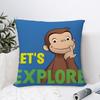 Good Night George C-Curious Monkey Pillow Case Plush Fabric Soft Pillowcase Double Sided Print Cushion Cover Throw Pillow Cover