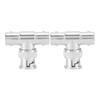 2pcs BNC Male To Female Adapter 3 Way Surveillance Video T Connector Splitter