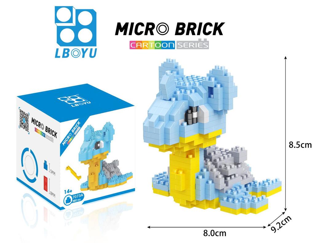 Pokemon Micro Building Blocks LBOYU Jigglypuff Gengar Mudkip Piplup Raichu Bulbasaur Pikachu Mini Brick Figures Toy  For Kids