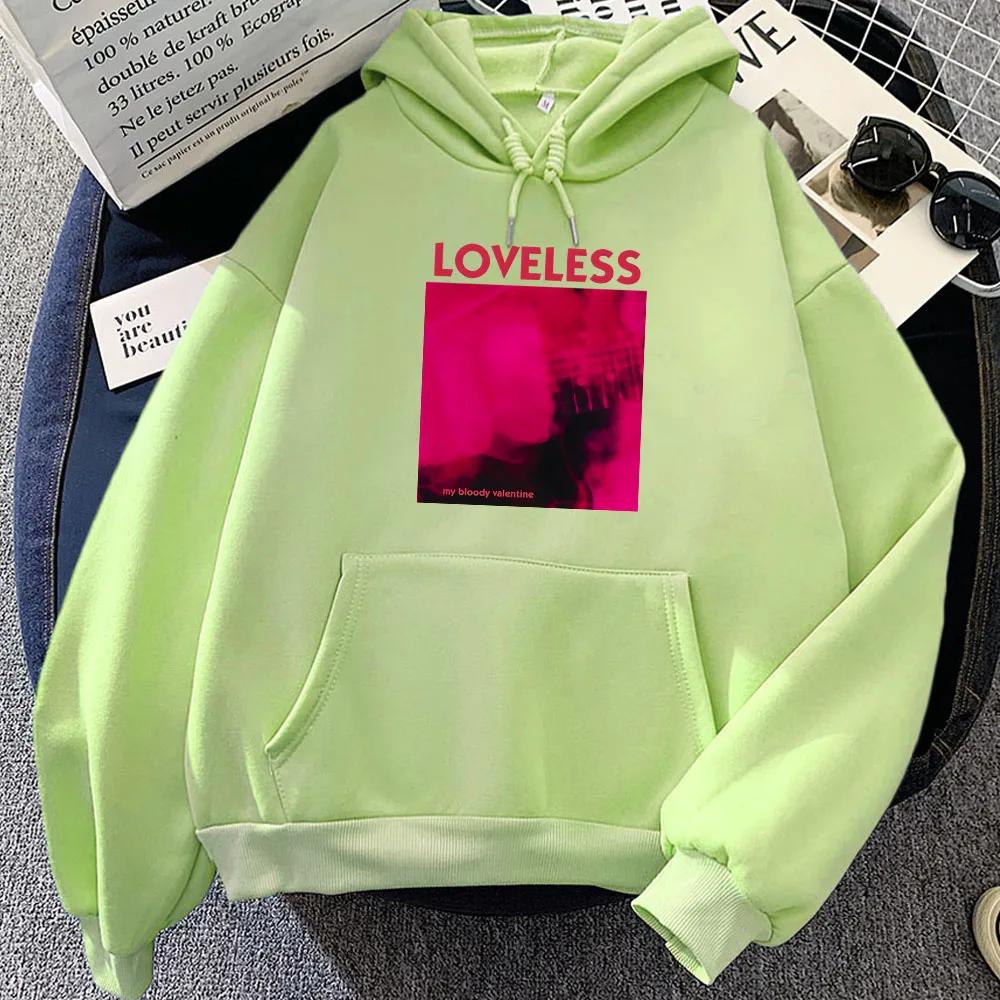 Loveless Song Printing Hoody My Bloody Valentine Rock Band Hoodies Moletom Hip Hop Fashion Graphic Streetwear Women Clothing