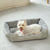 Лежанка для питомца Нескользящее дно Утолщенная Теплая Большая Собачья Конура Просторное Удобное Место для Отдыха Поддержка Шеи Матрас для Собаки