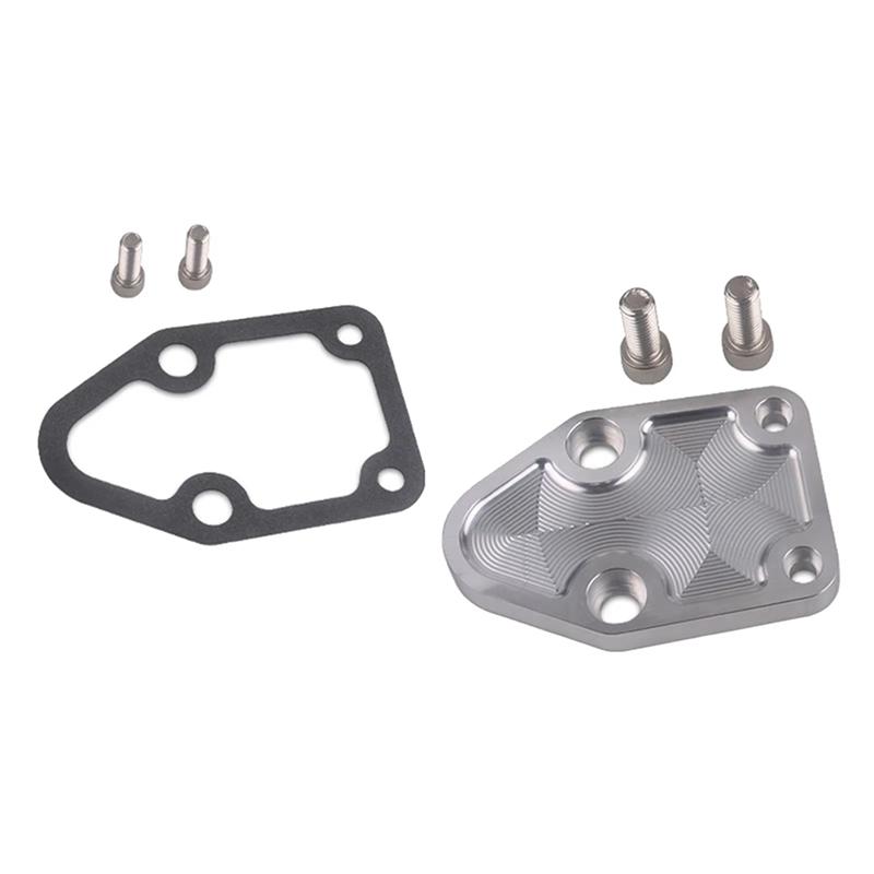 For Double Fuel Pump Block Closing Plate Fuel Pump Small Block Aluminum Baffle SBS 283 327 350 2071