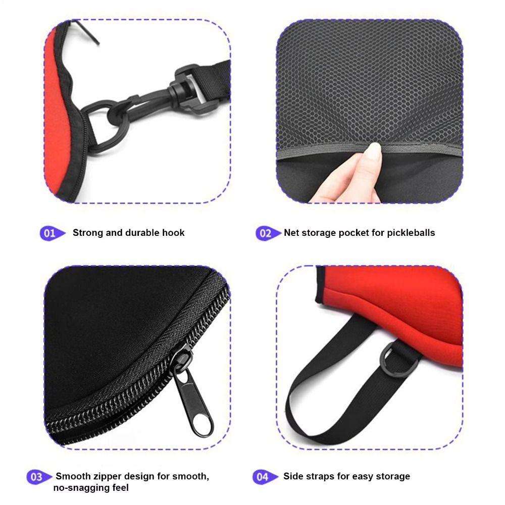Чехол для падела большой вместимости, застежка-молния, сумка для падела, унисекс