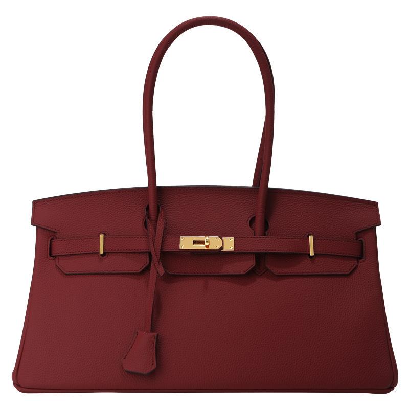 Horizontal 40cm Top Layer Cowhide Leather Women's Bag Large Capacity Handbag High-end Commuting Versatile Crossbody