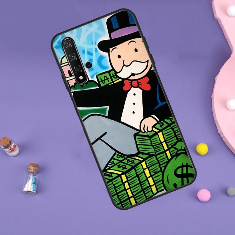 Dollar M-Monopolys Case For Huawei Nova Y70 Y60 Y61 Y90 Y91 5T 9 10 SE 3i 8i 11i 11 Pro P20 P40 P30 Lite Cover