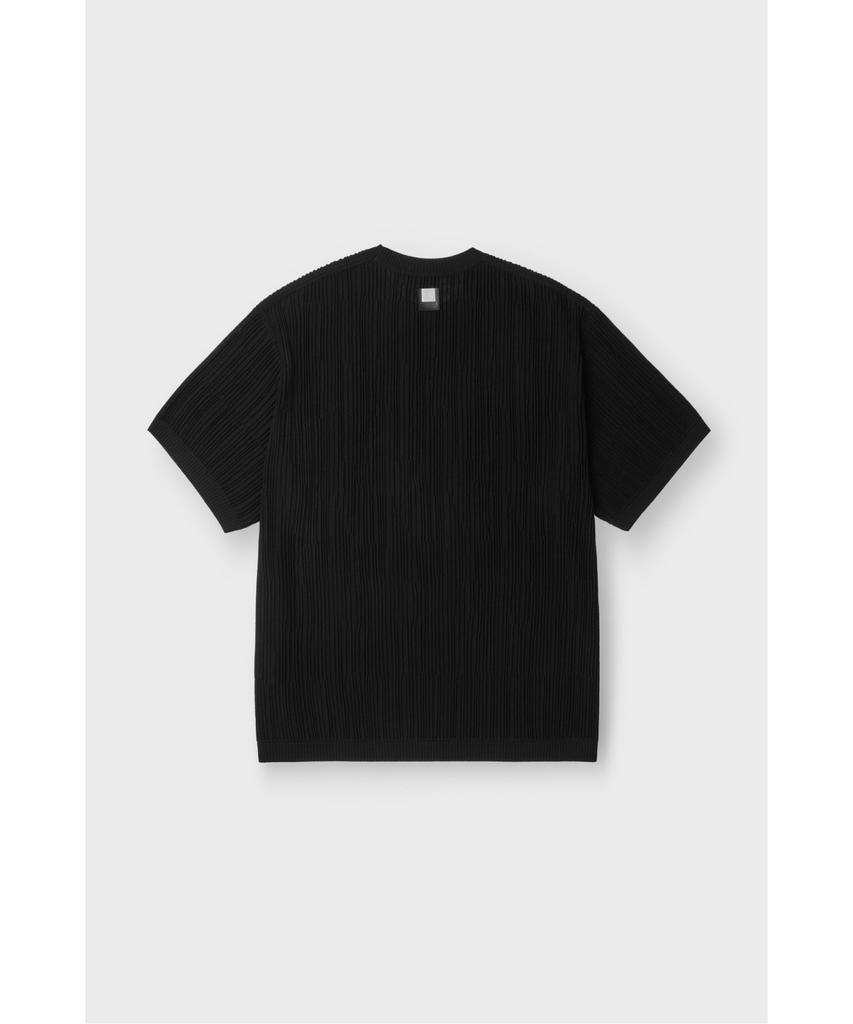IRO Pleats Pleated Short Sleeve Round Sweater Iqwam26705Bkx