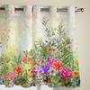 Абстрактные красочные цветы акварельные оконные шторы для гостиной, спальни, декор, кухонные оконные занавески, занавески