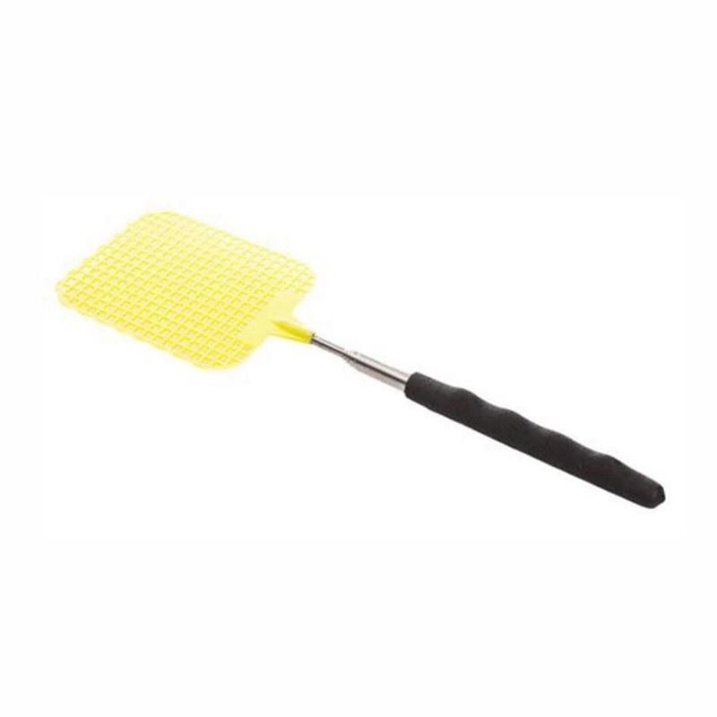 1 Pc Stainless Steel  Telescopic Extendable Plastic Fly Swatter Prevent Pest Mosquito Tools  Random Color