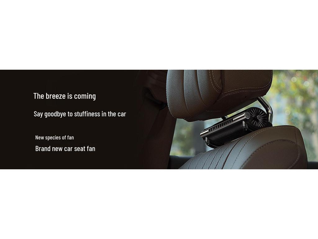 Vitessega USB Mini Car Seat Backrest Fan - Strong Airflow, 24-Year Cross-Border Design