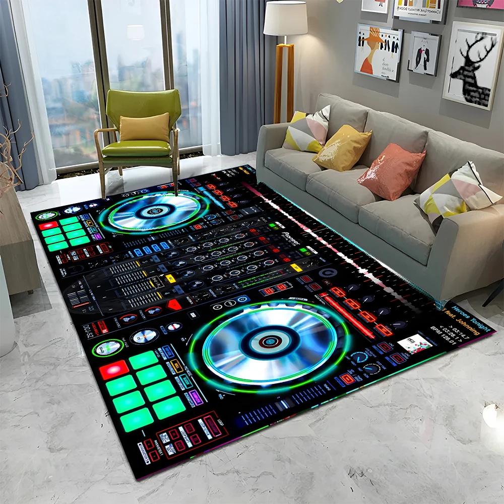 3D DJ Music Screen Keyboard Cartoon Carpet Mat для дома, гостиной, спальни, дивана, коврика для двери, коврика для детской зоны, нескользящий коврик для пола