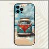 Чехол для телефона Surf Combi Van для iPhone 15,14,13,12,11,Pro,X,XS,Max,XR,Plus,Mini Мягкий Черный Чехол