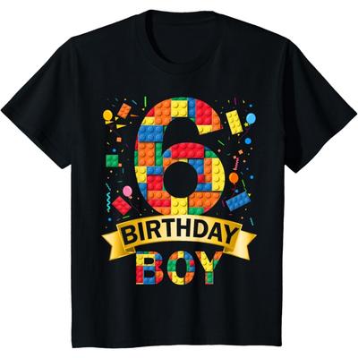Подарки на 6-й день рождения для детей, Подарки для 6-летнего мальчика, Футболка с конструктором
