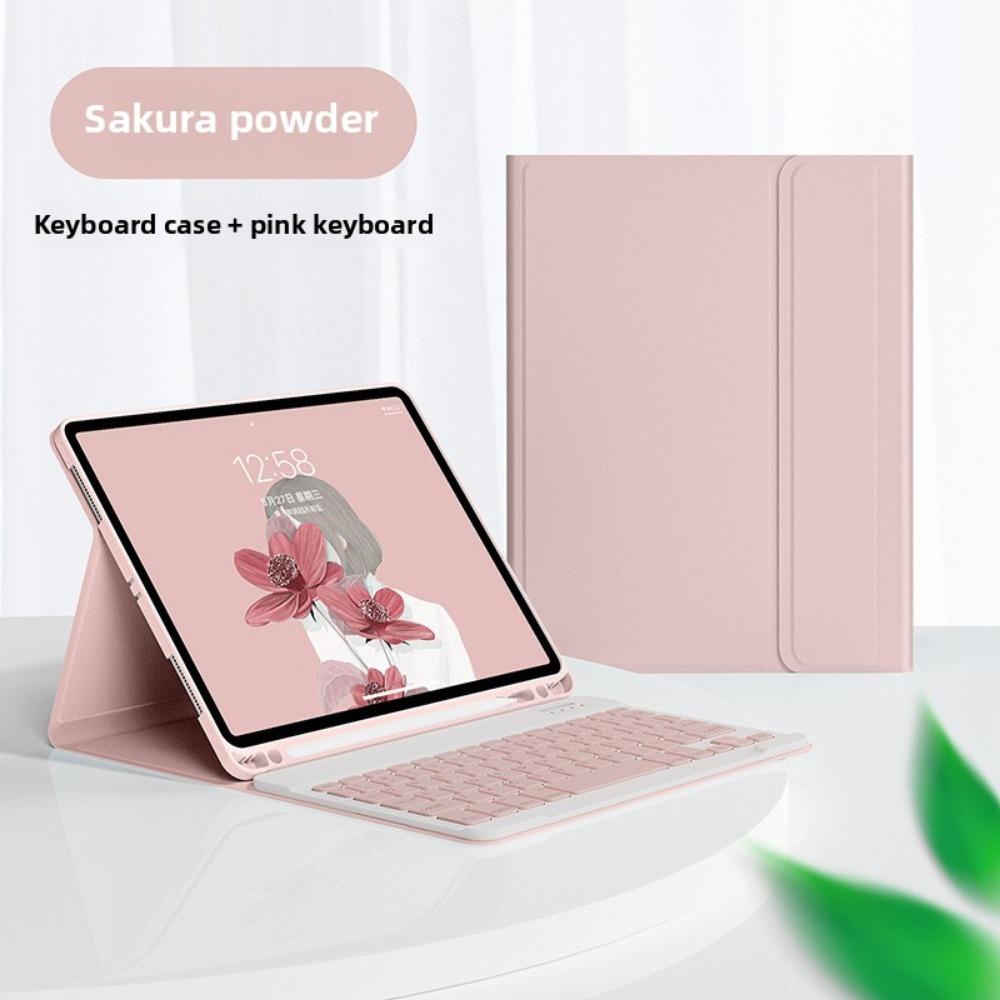 Чехол-клавиатура Bluetooth для iPad 10 2024 Pro 11 Air 6 Премиум кожаный чехол с беспроводной печатью