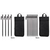 4/8Pcs Tent Stakes Forged Steel Tent Pegs Heavy Duty Ground Stakes 30cm Ground Anchors with Storage Bag for Outdoor Camping