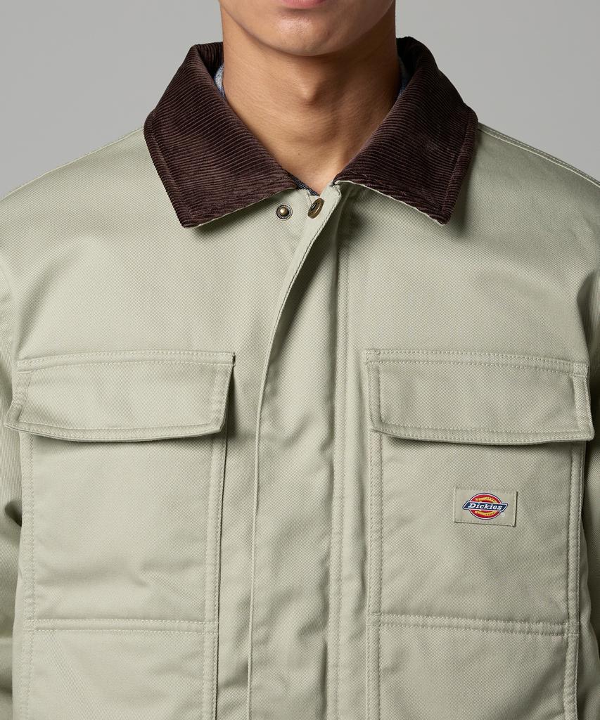 Dickies Стеганая куртка Eisenhower с вельветовым воротником Abbey Stone