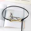 Fashion Gold Twists Knot Decoration Women Thin Belt For Fashion Dress And Summer Outfits