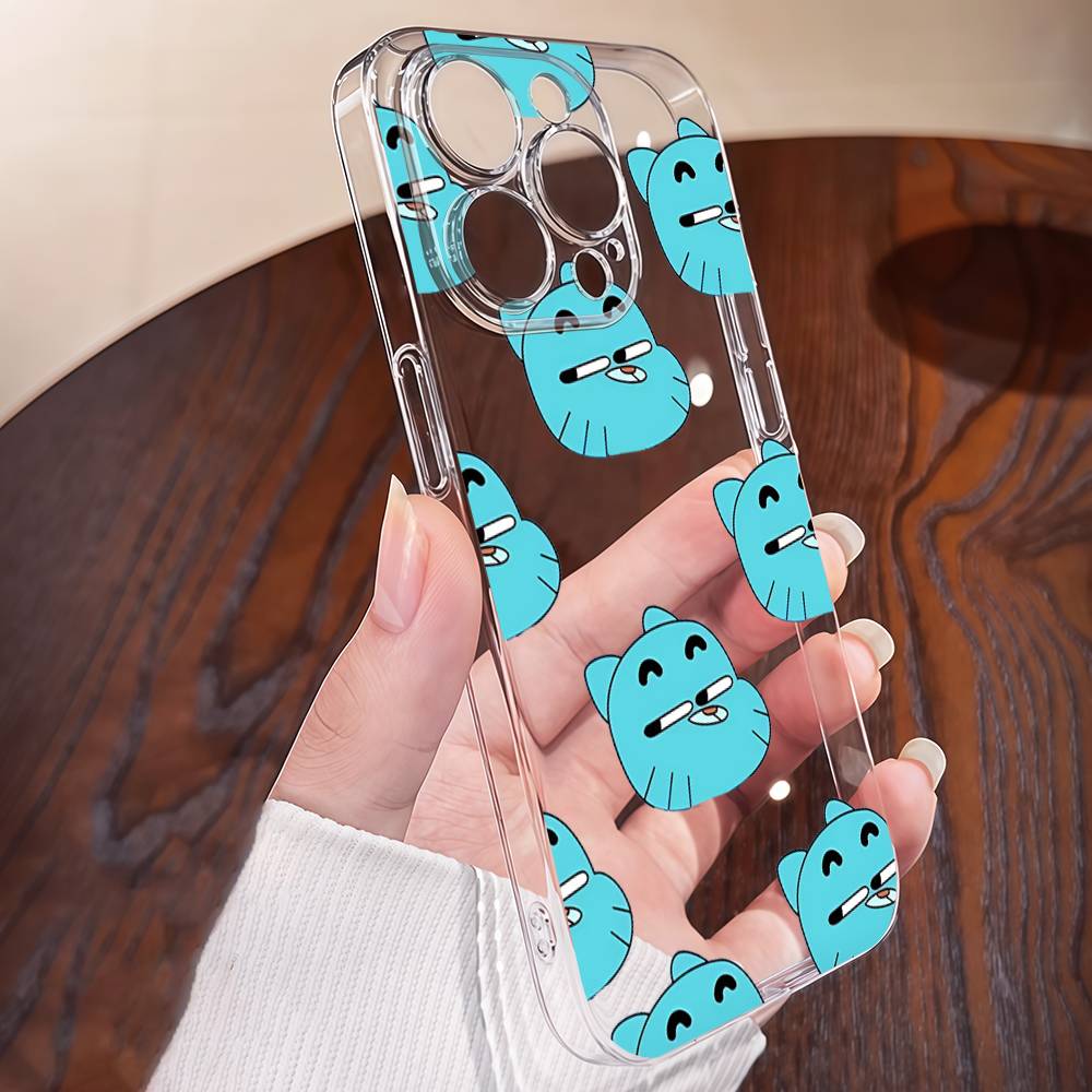 Удивительный мир Гамбола Чехол Для IPhone 17 16 15 14 13 12 Mini 11 Mini Pro Max Прозрачный Силиконовый Чехол