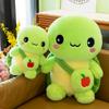 New Green Apple Turtle Plush Toy Cartoon Cute Backpack Turtle Doll Children's Soothing Gift Doll