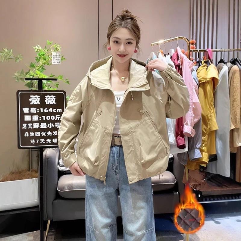 Womens Warm Padded Hooded Jacket Loose Fit Cotton Filled Outerwear Winter Casual Wear