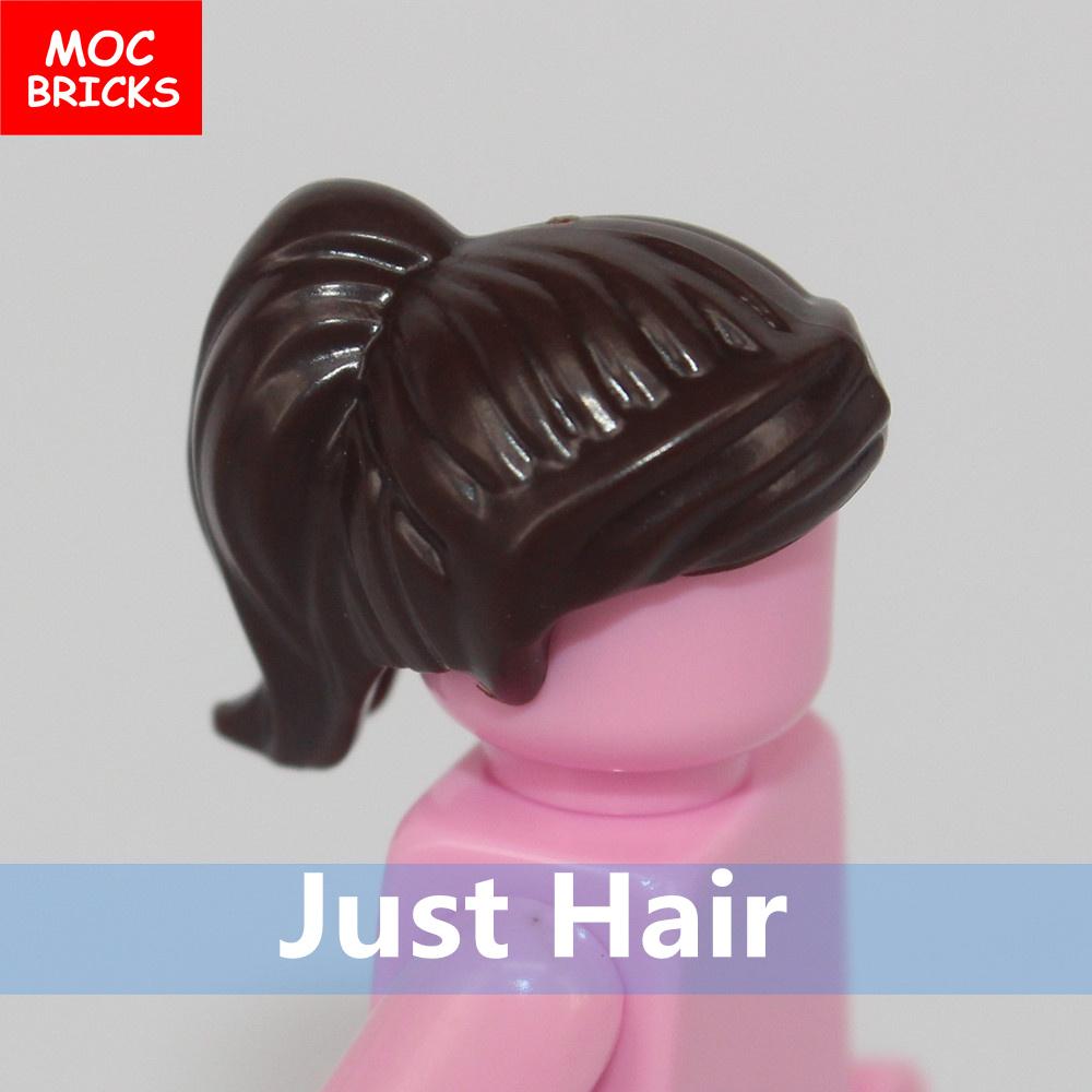 Нетоксичные 5 шт./лот Детали Moc Кирпичики Женские Волосы Собранные Частицы Строительные Блоки Аксессуары Детские Игрушки Пластиковые Куклы