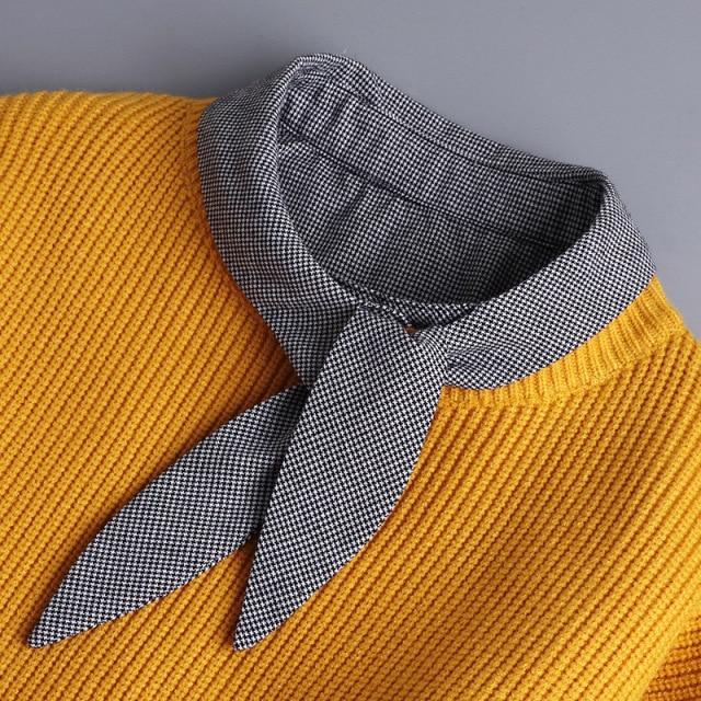 Hollow Lace Chiffon Doll Cotton Fake Collar Blouse Sweater Detachable Shirt Collar False Collar Lapel Women Top Collars Decor