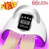 New 66LEDs Nail Lamp Acrylic Nail Gel Drying Lamp with Low Heat Mode Smart Sensor Nail Art Machine HTBE YSXX