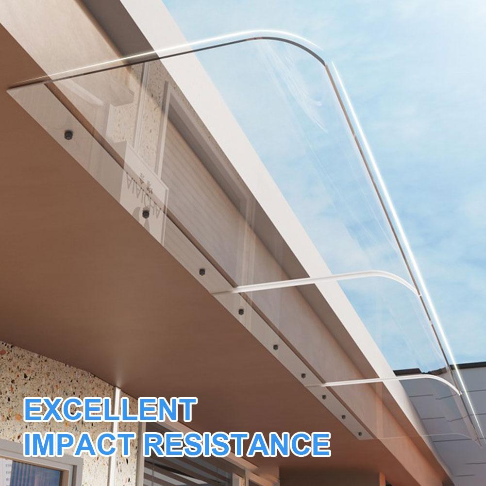 Козырек для окна, двери, стены, без кронштейна, навес для окна, прозрачный, невидимый, защита от дождя, покрытие для защиты от солнца и УФ-лучей