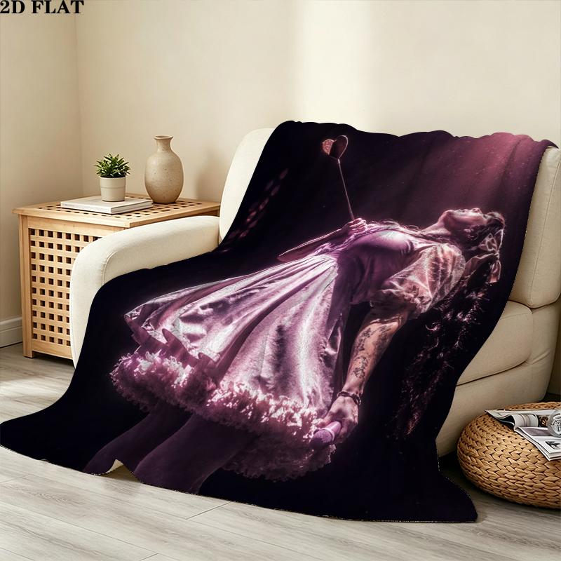 Melanie Martnez Print Flannel Blanket, High quality Comfortable for All Seasons, Home Decor, Warmth and Comfort, Perfect for Christmas Gifts