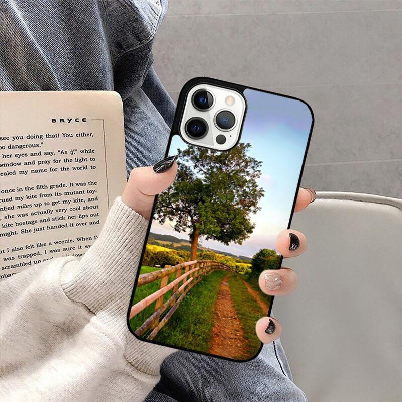 Retro Countryside Scenery Phone Case For iPhone 17 Air 16 15 14 plus 11 12 13 Pro Max coque Cover Shell